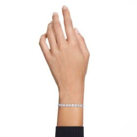 En Angelic-armbånd, rundslibet, lille, hvid, rhodiumbelagt En Angelic-armbånd, rundslibet, lille, hvid, rhodiumbelagt