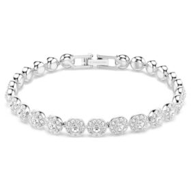 En Angelic-armbånd, rundslibet, lille, hvid, rhodiumbelagt En Angelic-armbånd, rundslibet, lille, hvid, rhodiumbelagt