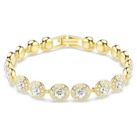 En Angelic armbånd, rundslibet, pavé, medium, hvid, guldbelagt En Angelic armbånd, rundslibet, pavé, medium, hvid, guldbelagt