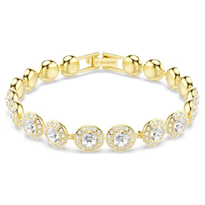 En Angelic armbånd, rundslibet, pavé, medium, hvid, guldbelagt En Angelic armbånd, rundslibet, pavé, medium, hvid, guldbelagt