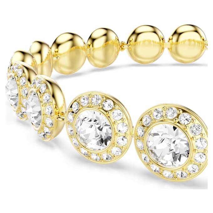 En Angelic armbånd, rundslibet, pavé, medium, hvid, guldbelagt En Angelic armbånd, rundslibet, pavé, medium, hvid, guldbelagt