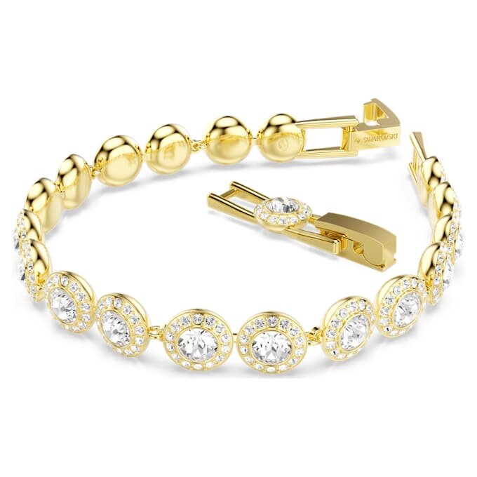 En Angelic armbånd, rundslibet, pavé, medium, hvid, guldbelagt En Angelic armbånd, rundslibet, pavé, medium, hvid, guldbelagt