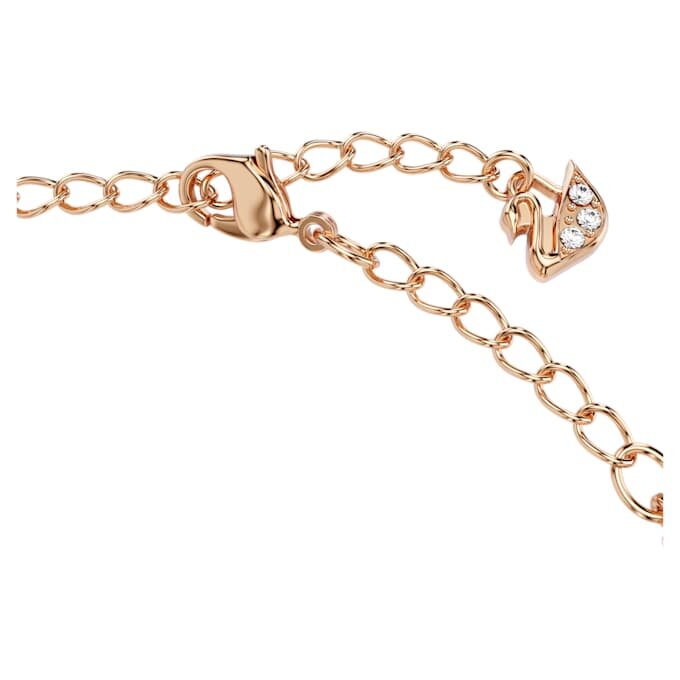 En rundslibet ovalt armbånd, hvid, rosaguldbelagt En rundslibet ovalt armbånd, hvid, rosaguldbelagt