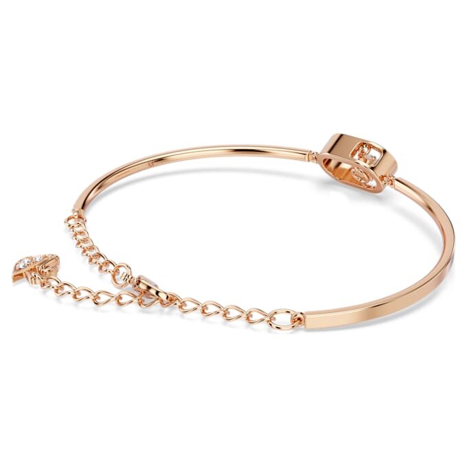 En rundslibet ovalt armbånd, hvid, rosaguldbelagt En rundslibet ovalt armbånd, hvid, rosaguldbelagt