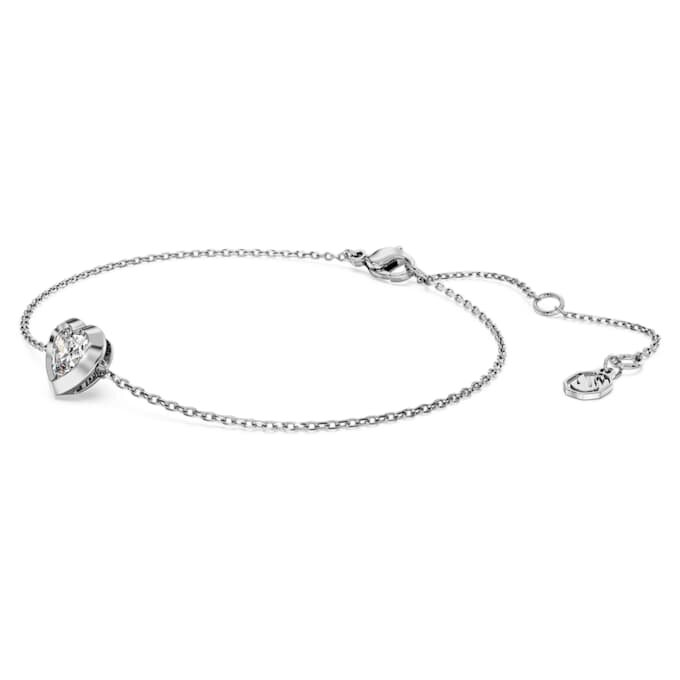 Eternity-armbånd med laboratoriefremstillede diamanter, 0,5 ct i alt, hjerteform, sterlingsølv Eternity-armbånd med laboratoriefremstillede diamanter, 0,5 ct i alt, hjerteform, sterlingsølv
