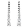 Eternity-dråbeøreringe med laboratoriefremstillede diamanter, 1,3 ct i alt, rund form, 14K hvidguld Eternity-dråbeøreringe med laboratoriefremstillede diamanter, 1,3 ct i alt, rund form, 14K hvidguld