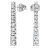 Eternity-dråbeøreringe med laboratoriefremstillede diamanter, 1,3 ct i alt, rund form, 14K hvidguld Eternity-dråbeøreringe med laboratoriefremstillede diamanter, 1,3 ct i alt, rund form, 14K hvidguld