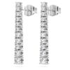 Eternity-dråbeøreringe med laboratoriefremstillede diamanter, 1,3 ct i alt, rund form, 14K hvidguld Eternity-dråbeøreringe med laboratoriefremstillede diamanter, 1,3 ct i alt, rund form, 14K hvidguld
