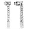 Eternity-dråbeøreringe med laboratoriefremstillede diamanter, 1,3 ct i alt, rund form, 14K hvidguld Eternity-dråbeøreringe med laboratoriefremstillede diamanter, 1,3 ct i alt, rund form, 14K hvidguld