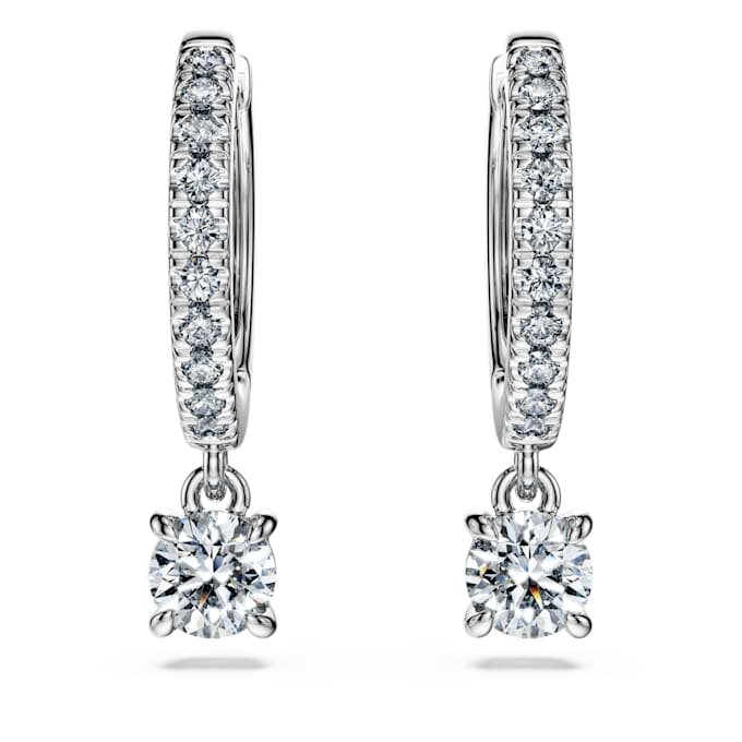 Eternity Drop-øreringe med laboratoriefremstillede diamanter 0,7 ct i alt, rund form, 14K hvidguld Eternity Drop-øreringe med laboratoriefremstillede diamanter 0,7 ct i alt, rund form, 14K hvidguld