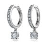 Eternity Drop-øreringe med laboratoriefremstillede diamanter 0,7 ct i alt, rund form, 14K hvidguld Eternity Drop-øreringe med laboratoriefremstillede diamanter 0,7 ct i alt, rund form, 14K hvidguld