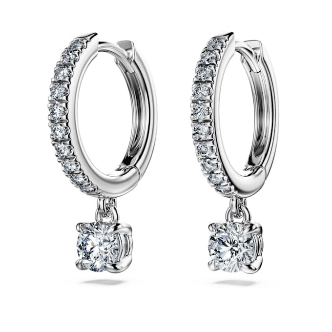 Eternity Drop-øreringe med laboratoriefremstillede diamanter 0,7 ct i alt, rund form, 14K hvidguld Eternity Drop-øreringe med laboratoriefremstillede diamanter 0,7 ct i alt, rund form, 14K hvidguld
