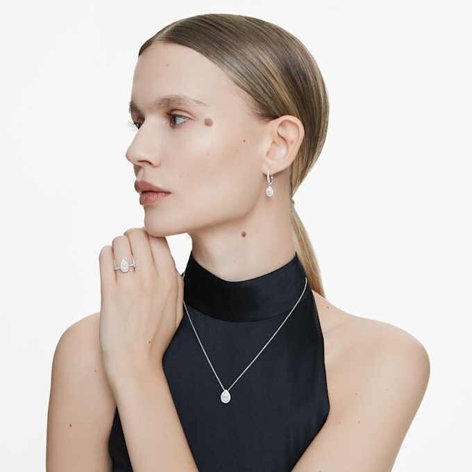 Eternity Drop-øreringe med laboratoriefremstillede diamanter på i alt 1,25 ct, pæreform, 14K hvidguld Eternity Drop-øreringe med laboratoriefremstillede diamanter på i alt 1,25 ct, pæreform, 14K hvidguld