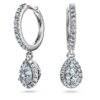 Eternity Drop-øreringe med laboratoriefremstillede diamanter på i alt 1,25 ct, pæreform, 14K hvidguld Eternity Drop-øreringe med laboratoriefremstillede diamanter på i alt 1,25 ct, pæreform, 14K hvidguld