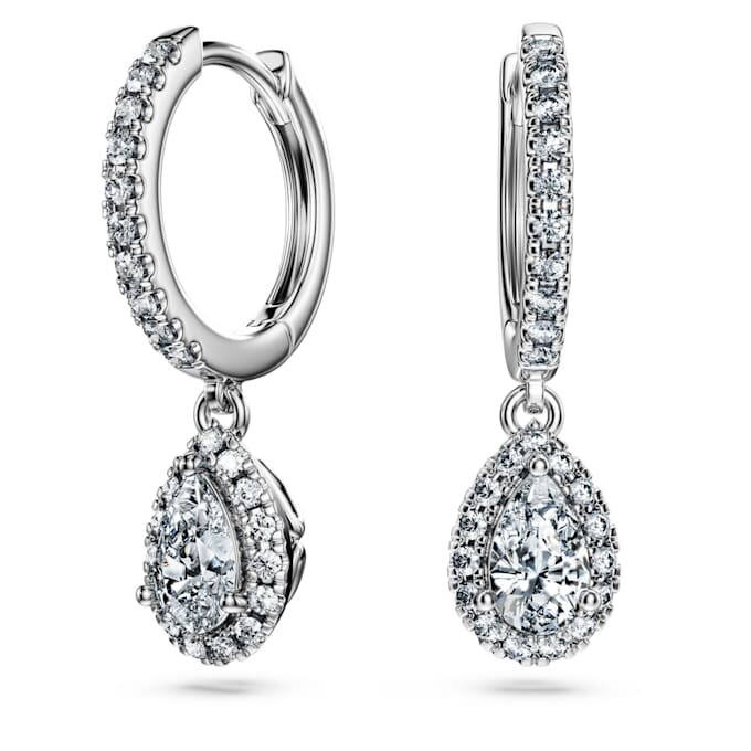 Eternity Drop-øreringe med laboratoriefremstillede diamanter på i alt 1,25 ct, pæreform, 14K hvidguld Eternity Drop-øreringe med laboratoriefremstillede diamanter på i alt 1,25 ct, pæreform, 14K hvidguld