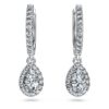 Eternity Drop-øreringe med laboratoriefremstillede diamanter på i alt 1,25 ct, pæreform, 14K hvidguld Eternity Drop-øreringe med laboratoriefremstillede diamanter på i alt 1,25 ct, pæreform, 14K hvidguld