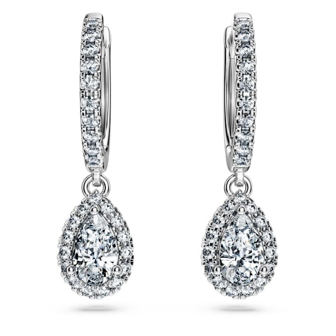 Eternity Drop-øreringe med laboratoriefremstillede diamanter på i alt 1,25 ct, pæreform, 14K hvidguld Eternity Drop-øreringe med laboratoriefremstillede diamanter på i alt 1,25 ct, pæreform, 14K hvidguld