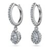 Eternity Drop-øreringe med laboratoriefremstillede diamanter på i alt 1,25 ct, pæreform, 14K hvidguld Eternity Drop-øreringe med laboratoriefremstillede diamanter på i alt 1,25 ct, pæreform, 14K hvidguld