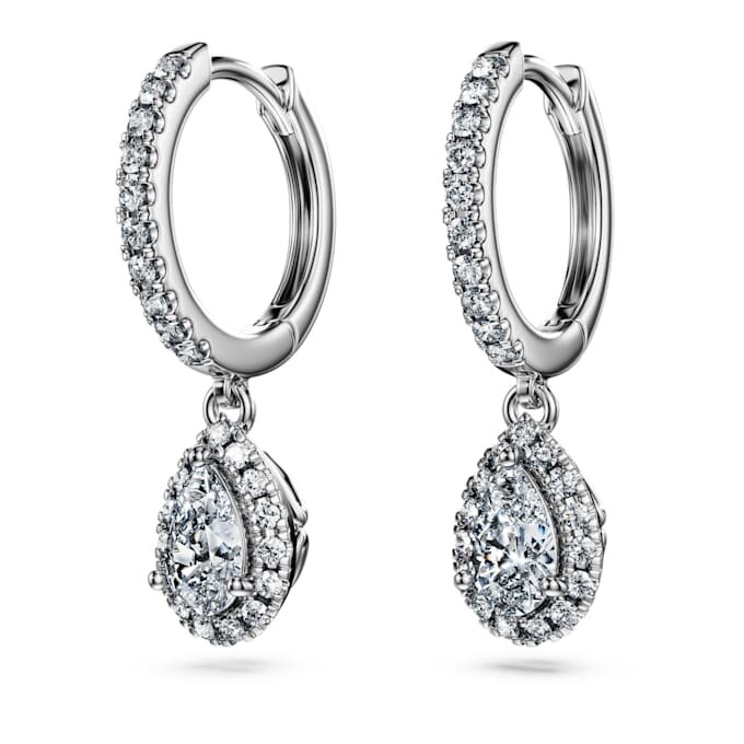 Eternity Drop-øreringe med laboratoriefremstillede diamanter på i alt 1,25 ct, pæreform, 14K hvidguld Eternity Drop-øreringe med laboratoriefremstillede diamanter på i alt 1,25 ct, pæreform, 14K hvidguld