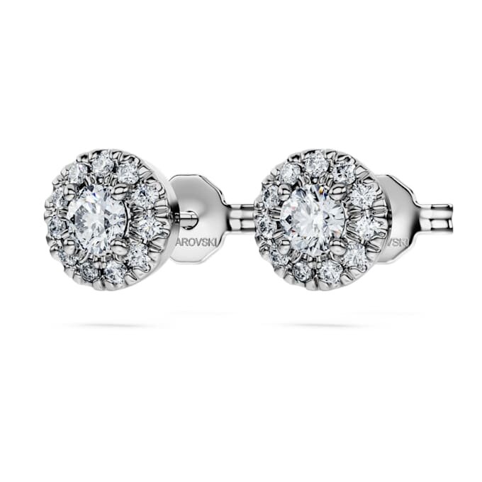 Eternity Halo-øreringe med laboratoriedyrkede diamanter, 0,45 ct i alt, rund form, sterlingsølv Eternity Halo-øreringe med laboratoriedyrkede diamanter, 0,45 ct i alt, rund form, sterlingsølv