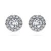 Eternity Halo-øreringe med laboratoriefremstillede diamanter, 0,75 ct i alt, runde, 14K hvidguld Eternity Halo-øreringe med laboratoriefremstillede diamanter, 0,75 ct i alt, runde, 14K hvidguld
