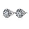 Eternity Halo-øreringe med laboratoriefremstillede diamanter, 0,75 ct i alt, runde, 14K hvidguld Eternity Halo-øreringe med laboratoriefremstillede diamanter, 0,75 ct i alt, runde, 14K hvidguld