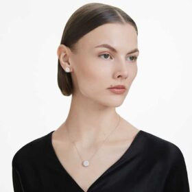 Eternity Halo-øreringe med laboratoriefremstillede diamanter, 2 ct i alt, runde, 14K hvidguld