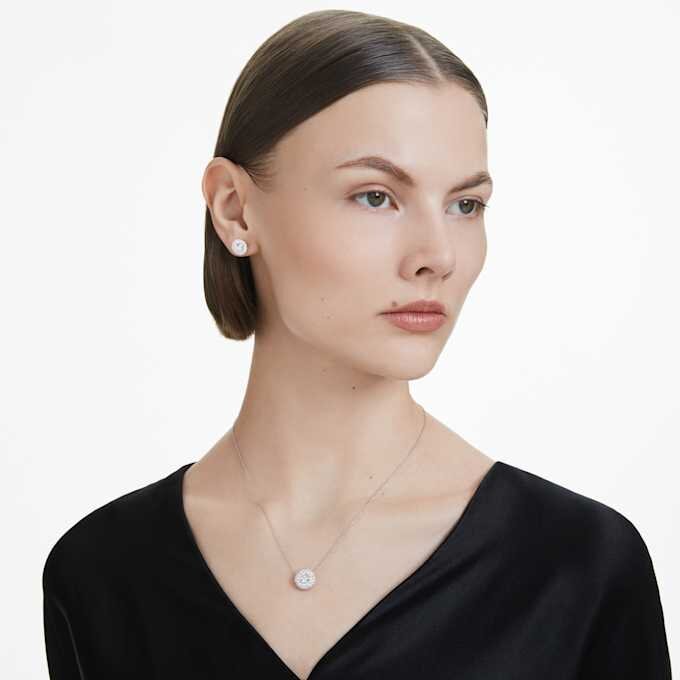 Eternity Halo-øreringe med laboratoriefremstillede diamanter, 2 ct i alt, runde, 14K hvidguld Eternity Halo-øreringe med laboratoriefremstillede diamanter, 2 ct i alt, runde, 14K hvidguld
