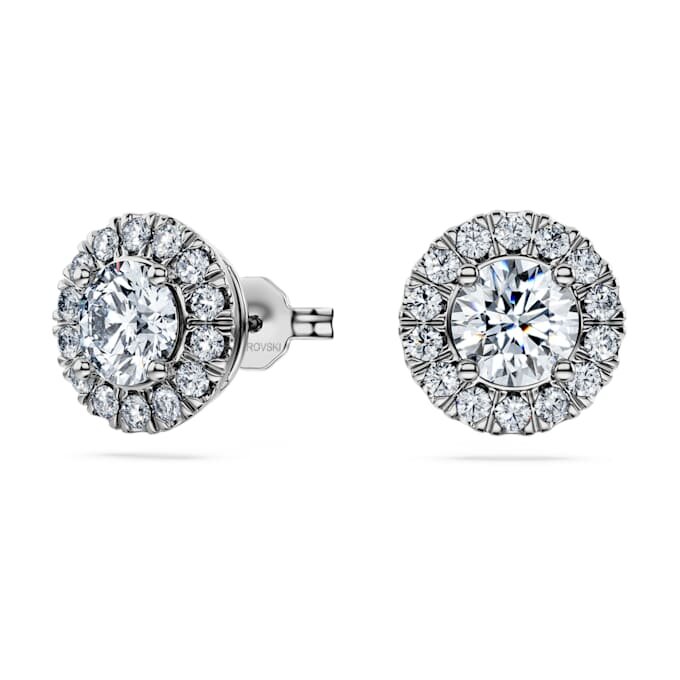 Eternity Halo-øreringe med laboratoriefremstillede diamanter, 2 ct i alt, runde, 14K hvidguld Eternity Halo-øreringe med laboratoriefremstillede diamanter, 2 ct i alt, runde, 14K hvidguld