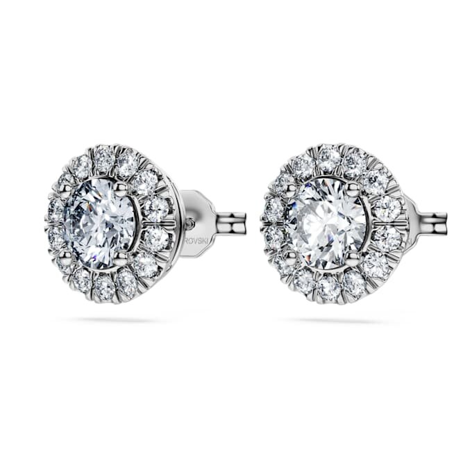Eternity Halo-øreringe med laboratoriefremstillede diamanter, 2 ct i alt, runde, 14K hvidguld Eternity Halo-øreringe med laboratoriefremstillede diamanter, 2 ct i alt, runde, 14K hvidguld
