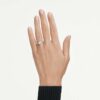 Eternity Halo-solitaire-ring med laboratoriedyrkede diamanter, 0,45 ct i alt, rund form, sterlingsølv