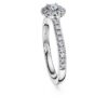 Eternity Halo-solitaire-ring med laboratoriedyrkede diamanter, 0,45 ct i alt, rund form, sterlingsølv