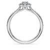 Eternity Halo-solitaire-ring med laboratoriedyrkede diamanter, 0,45 ct i alt, rund form, sterlingsølv
