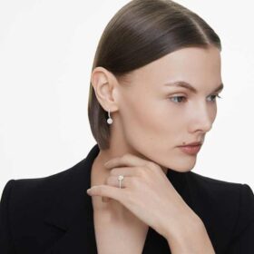 Eternity Halo solitaire-ring med laboratoriedyrkede diamanter, 0,8 ct i alt, rund form, 14K hvidguld