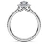Eternity Halo solitaire-ring med laboratoriedyrkede diamanter, 0,8 ct i alt, rund form, 14K hvidguld Eternity Halo solitaire-ring med laboratoriedyrkede diamanter, 0,8 ct i alt, rund form, 14K hvidguld