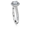 Eternity Halo solitaire-ring med laboratoriedyrkede diamanter, 1,33 ct i alt, rund form, 14K hvidguld Eternity Halo solitaire-ring med laboratoriedyrkede diamanter, 1,33 ct i alt, rund form, 14K hvidguld