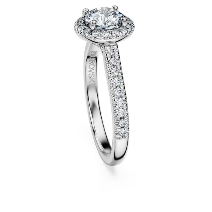Eternity Halo solitaire-ring med laboratoriedyrkede diamanter, 1,33 ct i alt, rund form, 14K hvidguld Eternity Halo solitaire-ring med laboratoriedyrkede diamanter, 1,33 ct i alt, rund form, 14K hvidguld