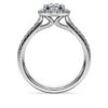 Eternity Halo solitaire-ring med laboratoriedyrkede diamanter, 1,33 ct i alt, rund form, 14K hvidguld Eternity Halo solitaire-ring med laboratoriedyrkede diamanter, 1,33 ct i alt, rund form, 14K hvidguld