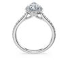 Eternity Halo solitaire-ring med laboratoriefremstillede diamanter på i alt 1,3 ct, pæreform, 14K hvidguld Eternity Halo solitaire-ring med laboratoriefremstillede diamanter på i alt 1,3 ct, pæreform, 14K hvidguld