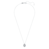 Eternity Halo Solitaire-vedhæng med laboratoriedyrkede diamanter, 1 ct i alt, pæreform, 14K hvidguld