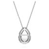 Eternity Halo Solitaire-vedhæng med laboratoriedyrkede diamanter, 1 ct i alt, pæreform, 14K hvidguld