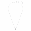 Eternity Halo solitaire-vedhæng med laboratoriefremstillede diamanter, 0,59 ct i alt, rund form, 14K hvidguld Eternity Halo solitaire-vedhæng med laboratoriefremstillede diamanter, 0,59 ct i alt, rund form, 14K hvidguld