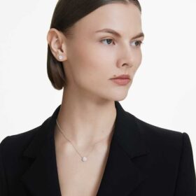 Eternity Halo-øreringe med laboratoriefremstillede diamanter, 0,75 ct i alt, runde, 14K hvidguld