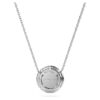 Eternity Halo Solitaire-vedhæng med laboratoriefremstillede diamanter, 1 ct i alt, rund form, 14K hvidguld