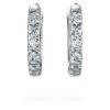 Eternity Hoop-øreringe med laboratoriefremstillede diamanter, 0,1 ct i alt, runde, små, 14K hvidguld Eternity Hoop-øreringe med laboratoriefremstillede diamanter, 0,1 ct i alt, runde, små, 14K hvidguld