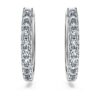 Eternity Hoop-øreringe med laboratoriefremstillede diamanter, 0,56 ct i alt, runde, sterlingsølv Eternity Hoop-øreringe med laboratoriefremstillede diamanter, 0,56 ct i alt, runde, sterlingsølv
