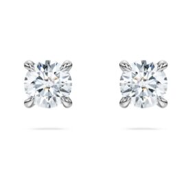 Eternity-øreringe med laboratoriedyrkede diamanter, 0,52 ct i alt, runde, sterlingsølv