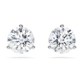 Eternity-øreringe med laboratoriedyrkede diamanter, 2,0 ct i alt, rund form, 14K hvidguld