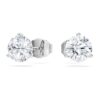 Eternity-øreringe med laboratoriedyrkede diamanter, 2,0 ct i alt, rund form, 14K hvidguld Eternity-øreringe med laboratoriedyrkede diamanter, 2,0 ct i alt, rund form, 14K hvidguld
