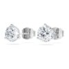Eternity-øreringe med laboratoriedyrkede diamanter, 2,0 ct i alt, rund form, 14K hvidguld Eternity-øreringe med laboratoriedyrkede diamanter, 2,0 ct i alt, rund form, 14K hvidguld